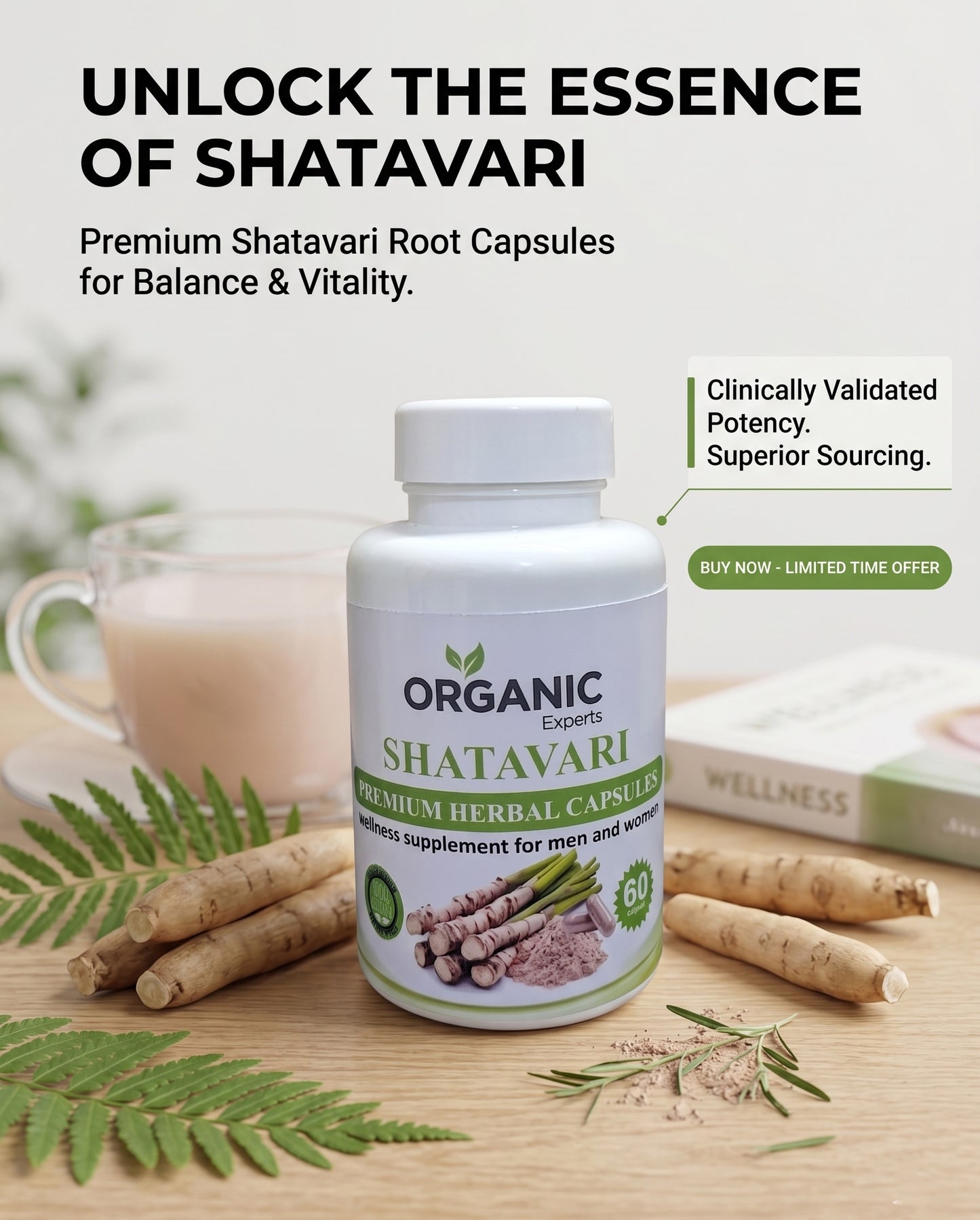Shatavari 60 Capsules – Women’s Wellness Support