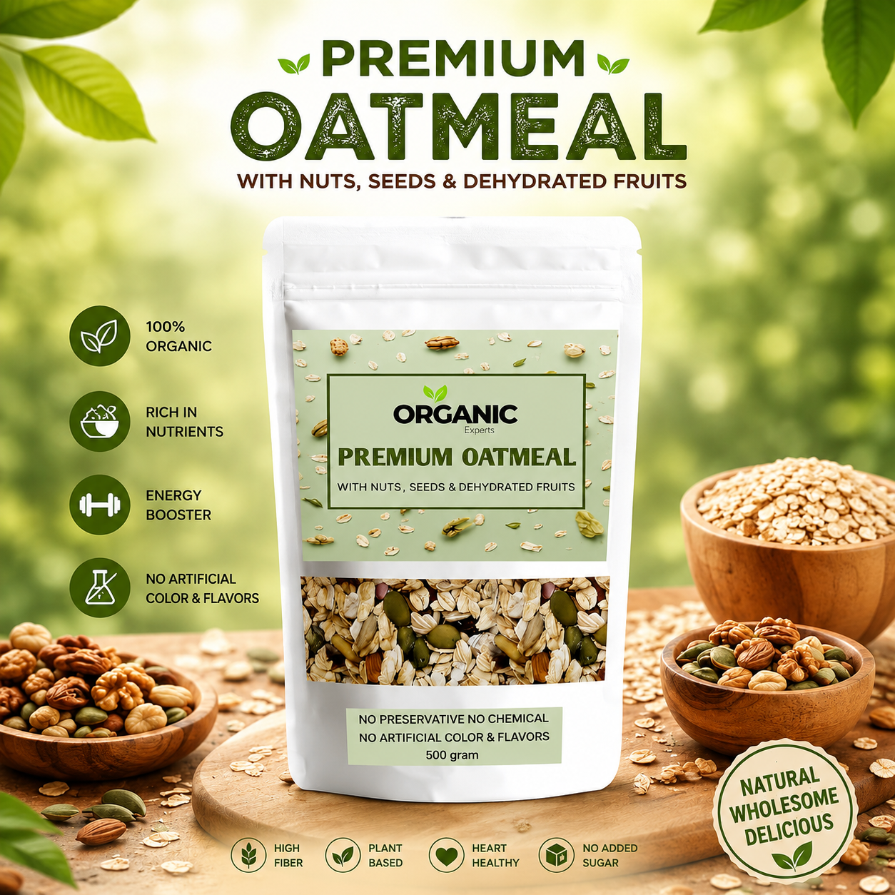 Organic Oatmeal Powder – High Fiber Daily Nutrition