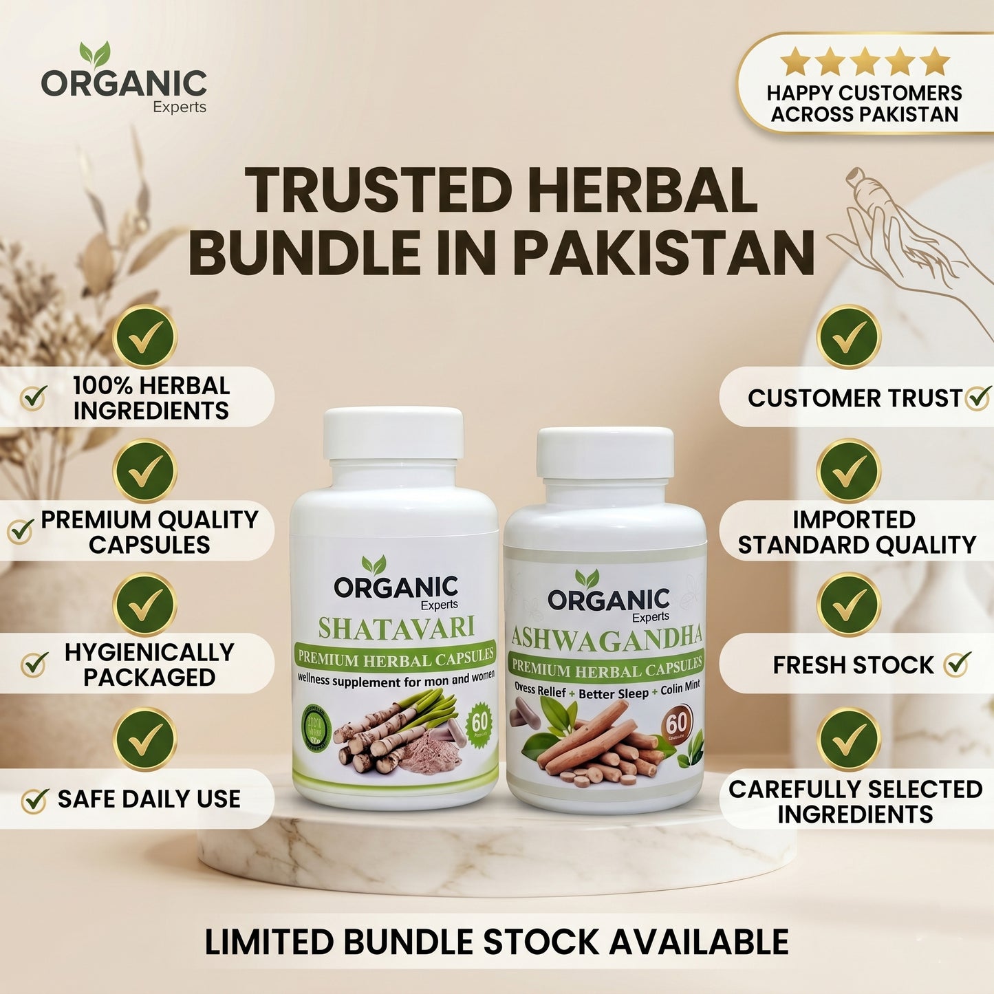 Bundle Offer - Shatavari & Ashwagandha Capsules (60each)